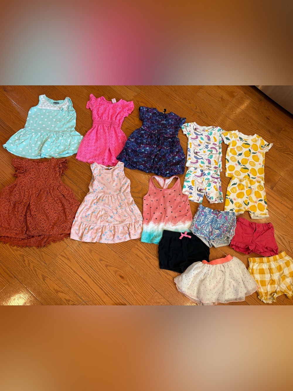 Girls 2T Summer Clothing Lot Bundle Dresses Shorts Pajamas ETC